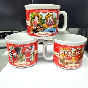 Vintage Campbells Kids Soup Mugs Set of 3